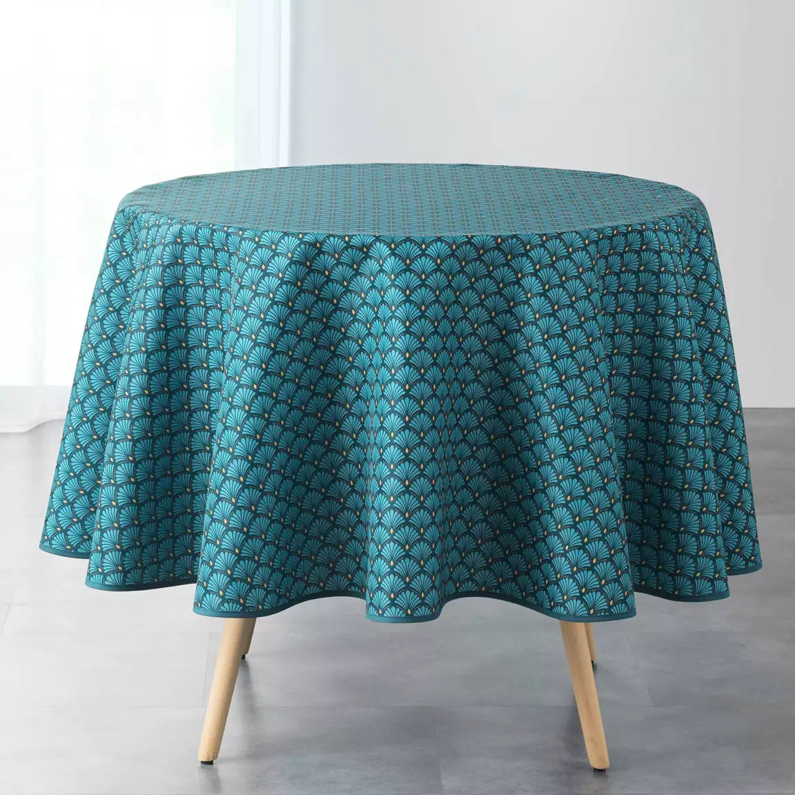 Nappe ronde anti tache (D180 cm) Artchic Bleue