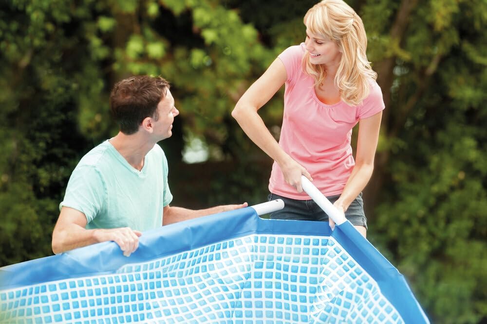 Intex | Rectangular Frame Pool Set Family inkl. Abdeckplane | 300 x 200 x 75 cm | idealer Spaß für die ganze Familie