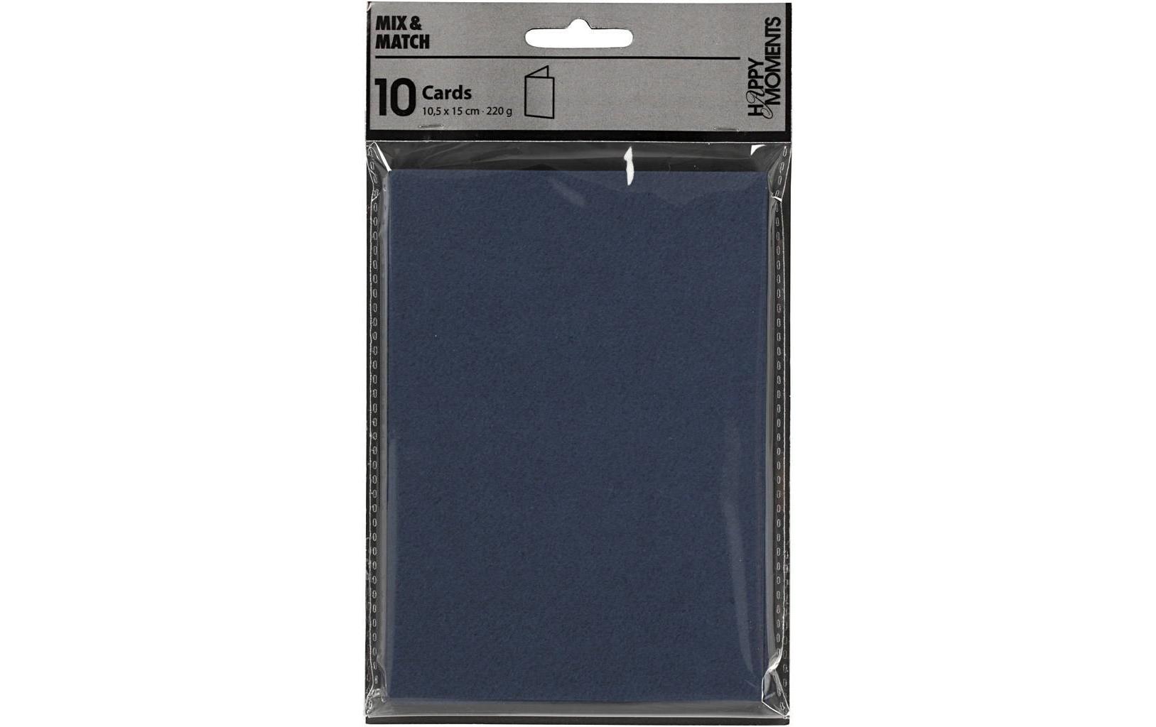 Blankokarte 10.5 x 15 cm ohne Couvert, BlauKarten, 220 g/m²