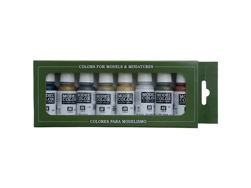 Vallejo 70.118, 17 ml, Blå, Messing, Bronze, Kobber, Guld, Grå, Sølv, Metallic, Flaske