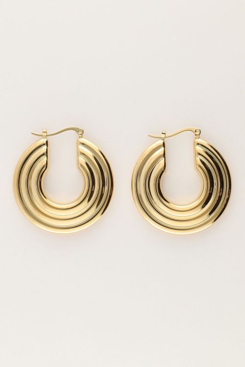 Bold oorringen met disc