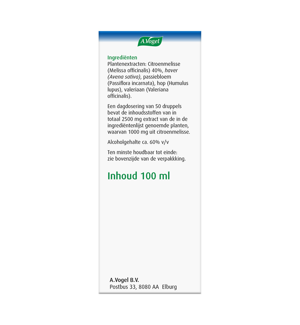 A.Vogel Dormeasan Citroenmelisse Nachtrust Druppels (100 ml)