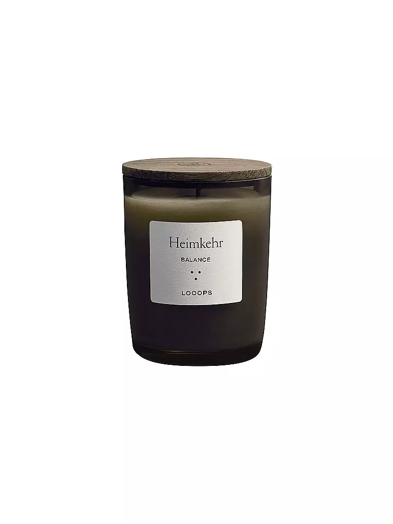 LOOOPS Duftkerze 75g HEIMKEHR dunkelgrün