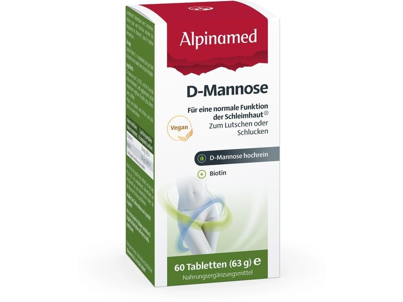 Alpinamed D- Mannose 60 Tabletten Vegane D-Mannose Tabletten