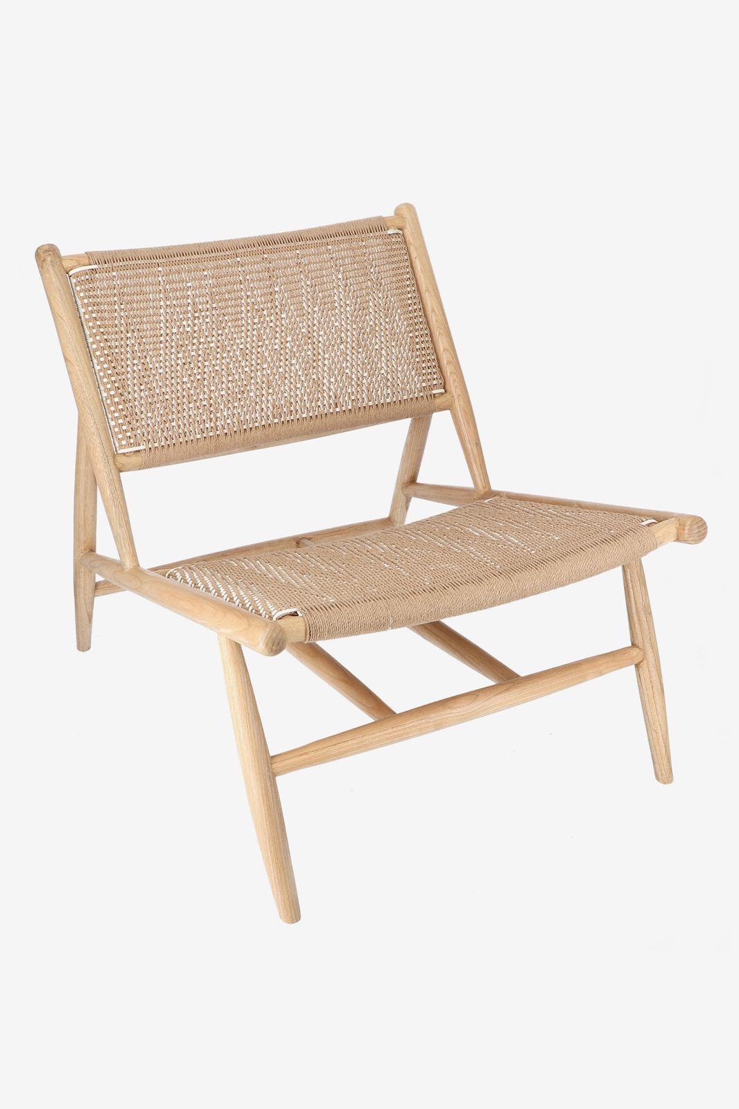 Houten rotan stoel