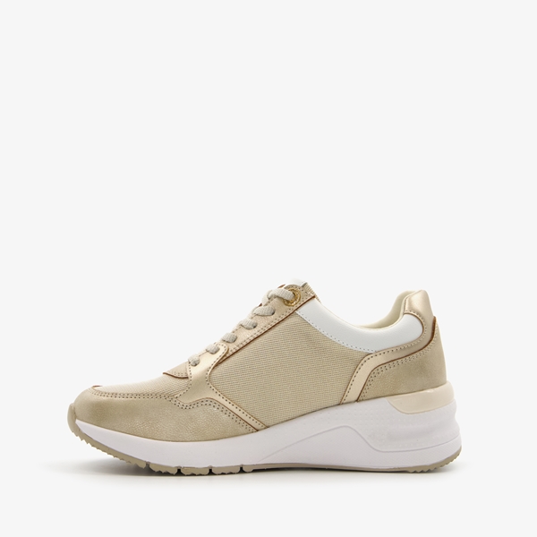 Blue Box dames sneakers beige goud
