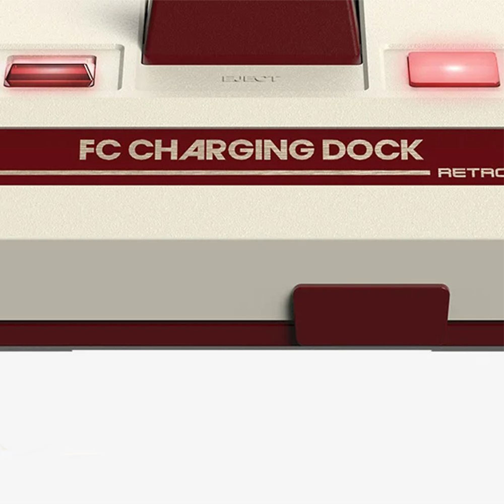 Dual Ladestation Charging Station für Nintendo Switch / OLED Joy-Con Controller in Retro Design - Braun / Rot