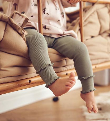 M?Slå Leggings - Rib - Cozy Me - Poetry Green