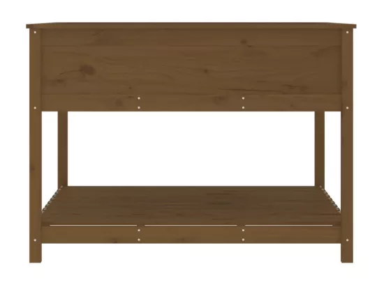 Jardinière bac lit surélevé bois marron 111.5 x 111.5 x 81 cm 02_0038612