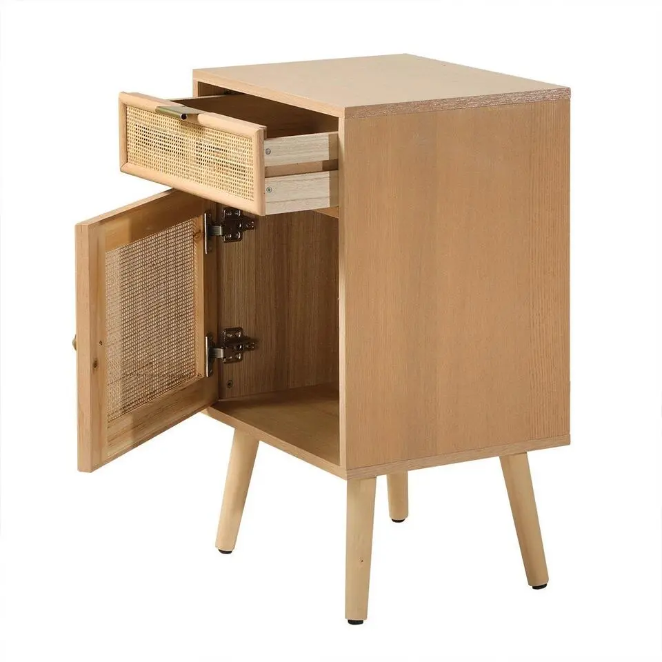 CALICOSY - Nachtkastje MIYA - Licht hout - 71x42x36.5 cm