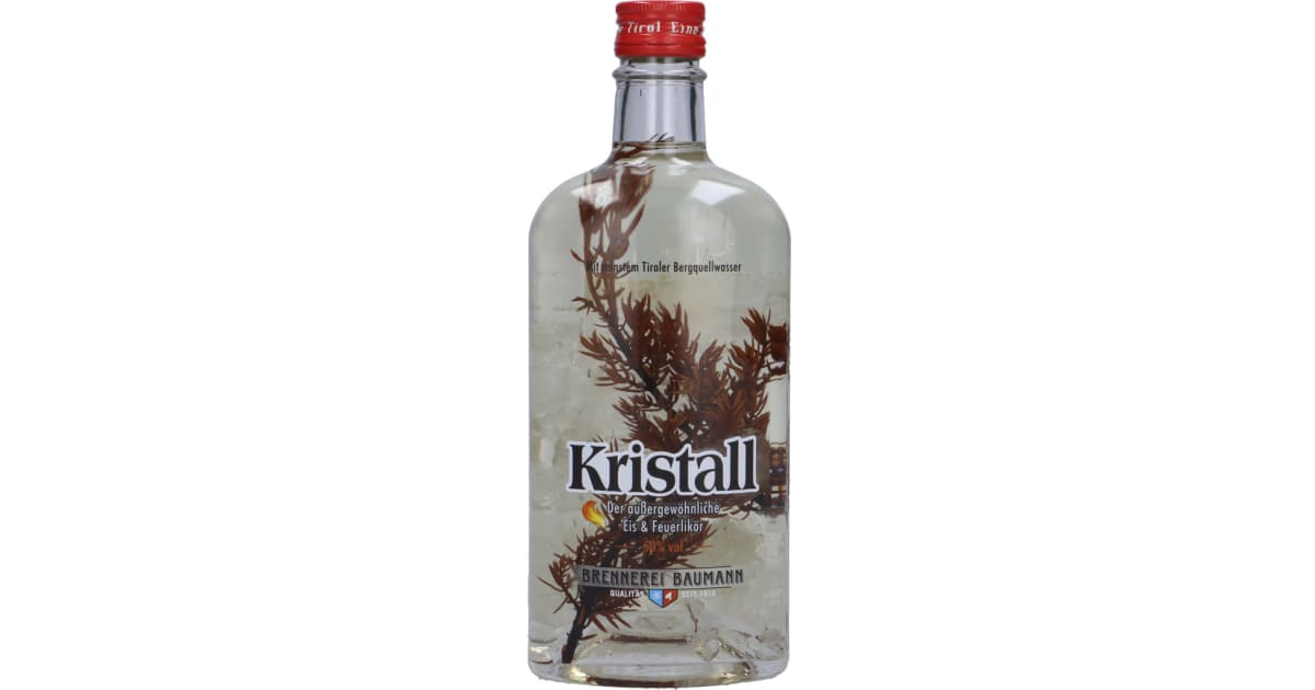 Die Tiroler Kräuterdestillerie Kristall Eis & Feuer Likör 50% (Einweg)