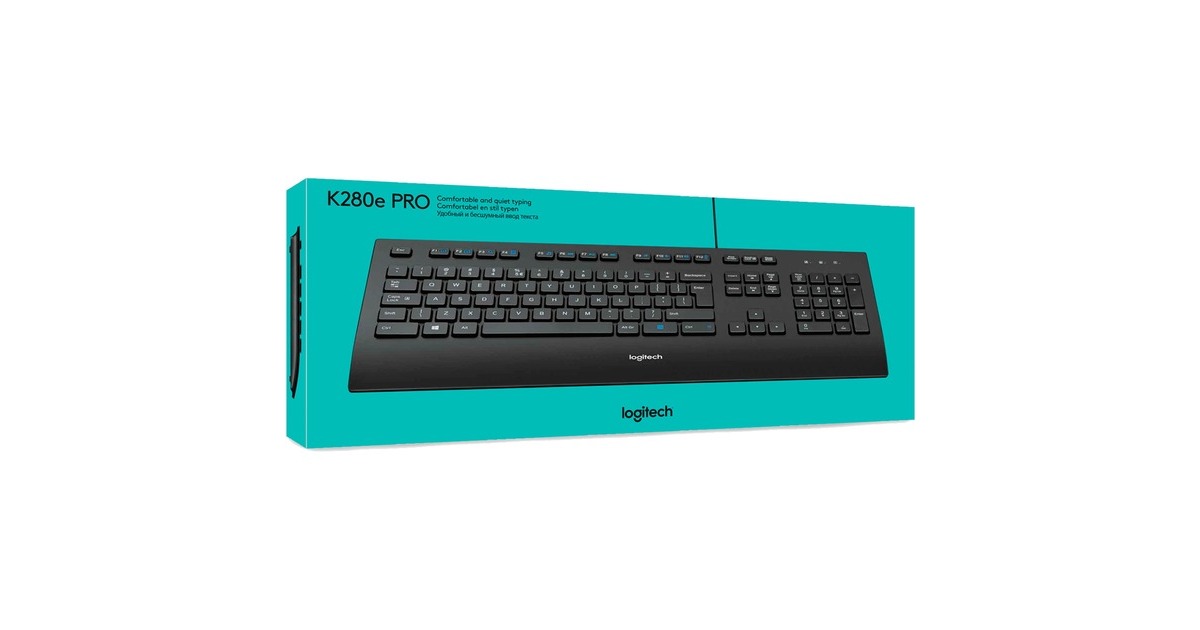 LogitechComfort Keyboard K280e, toetsenbord  (Zwart, EU lay-out (QWERTY), Rubberdome)