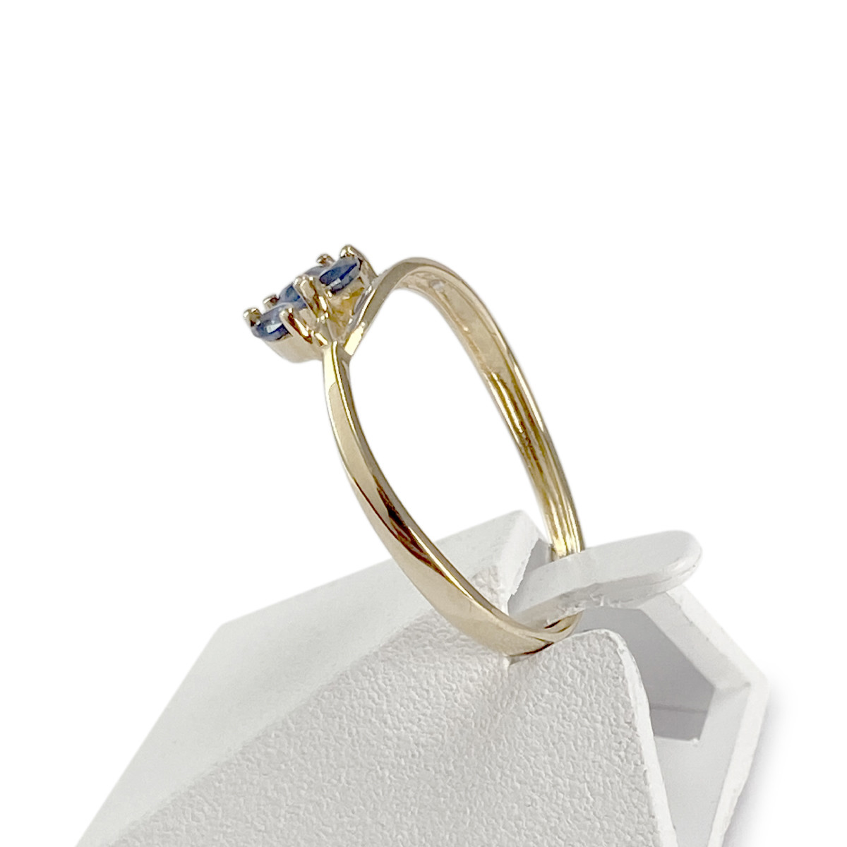 Bague d'occasion or 750 2 tons diamant saphirs
