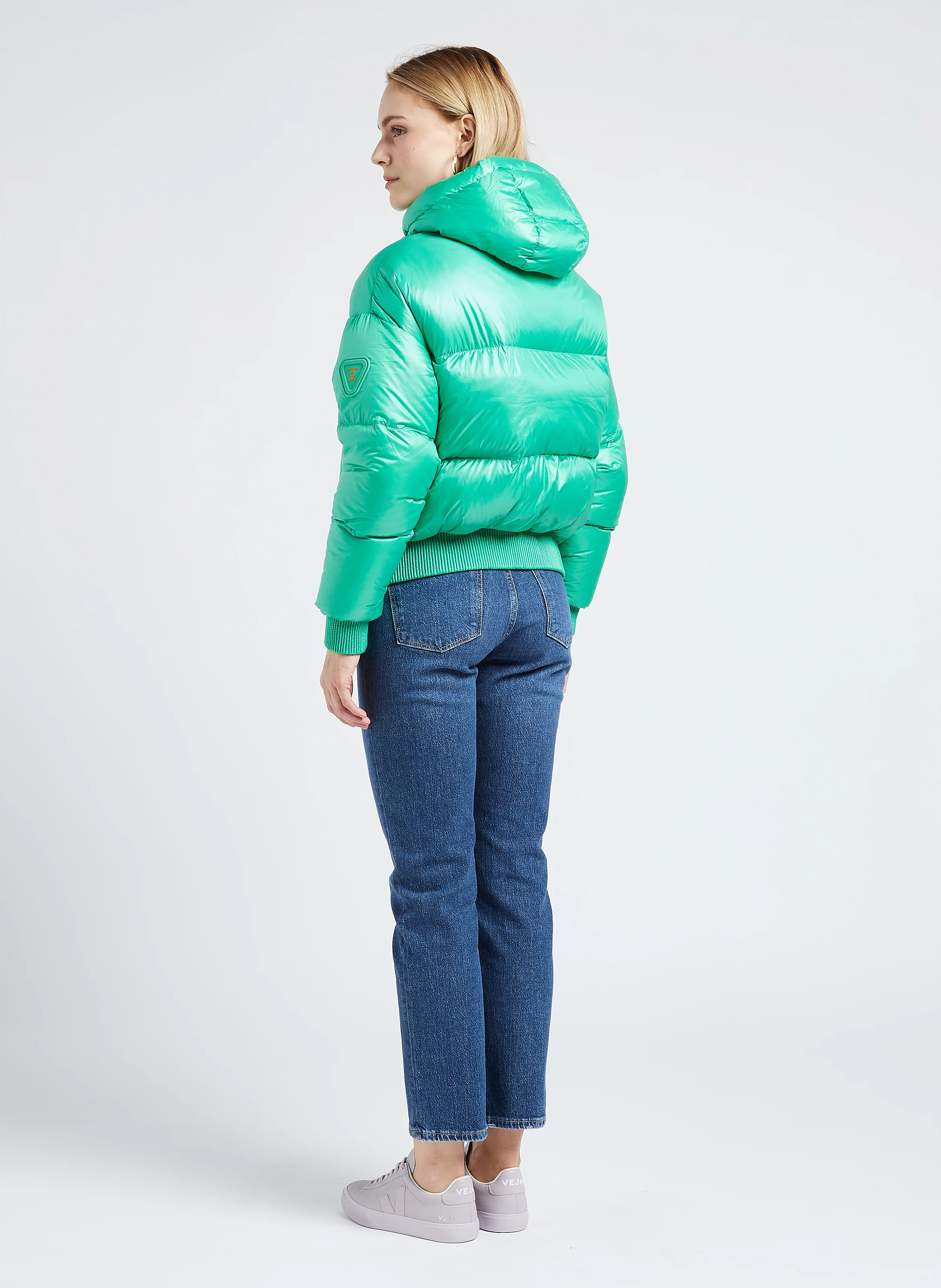 NINE - Doudoune courte à capuche | Vert