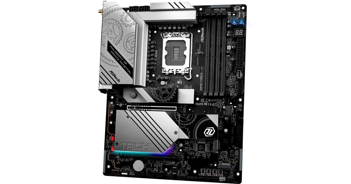 ASRockZ890 Taichi Lite socket 1851 moederbord  (Zwart, RAID, 5Gb-LAN, 2.5Gb-LAN, WLAN, BT, Sound, ATX)