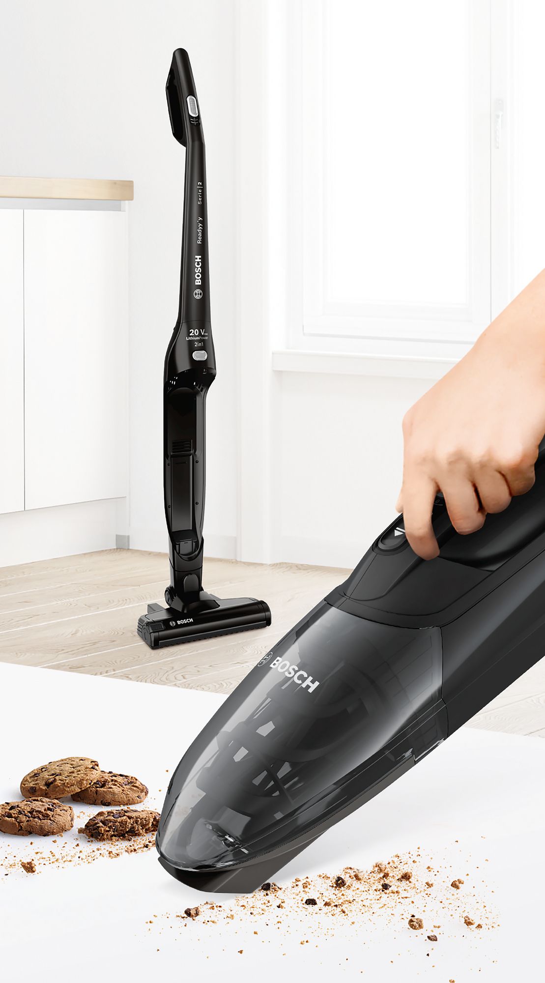 Aspirador de pó sem fio Série 2 Readyy'y 20Vmax Preto BBHF220