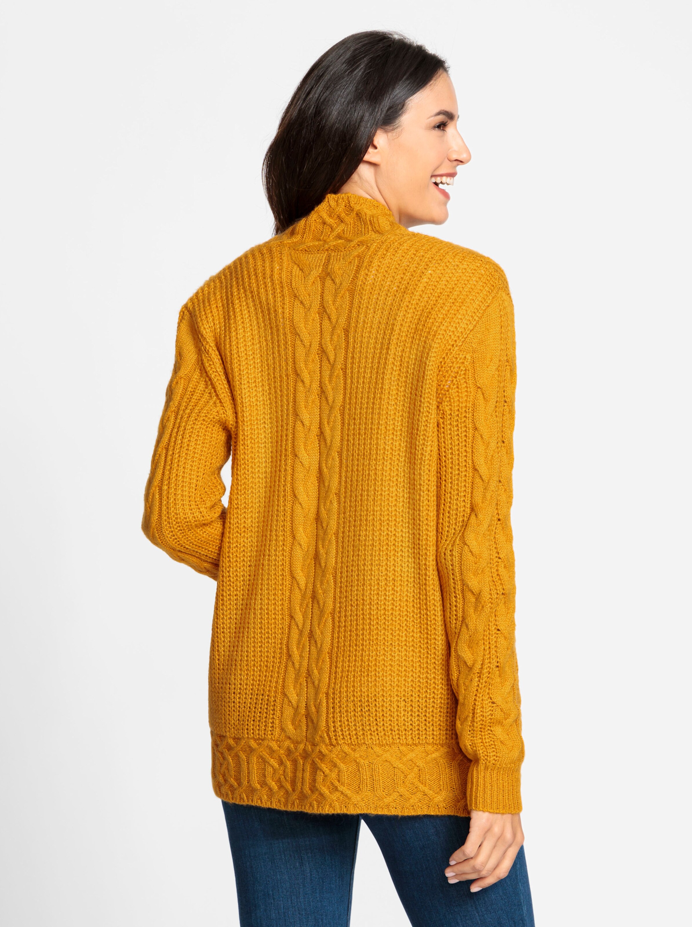 Strickjacke in ocker