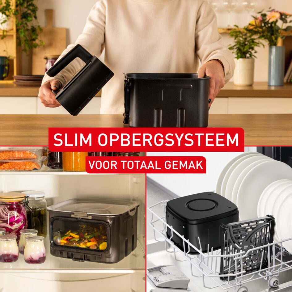 Easy Fry Smart & Silence XXL EY876D Stille air fryer met kijkvenster - Smart Assist - 7 L