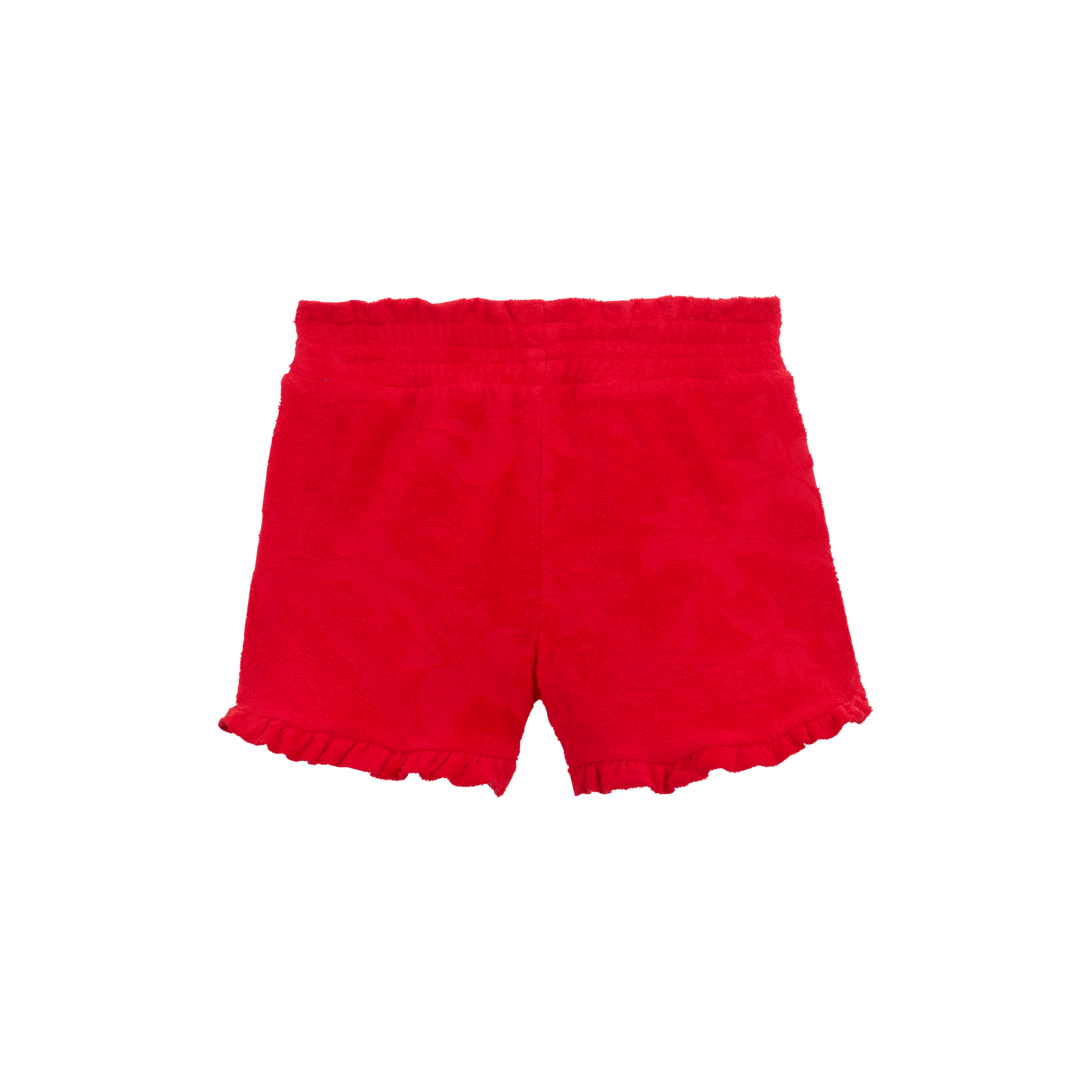 Short en éponge fille Jacquard Flower Power