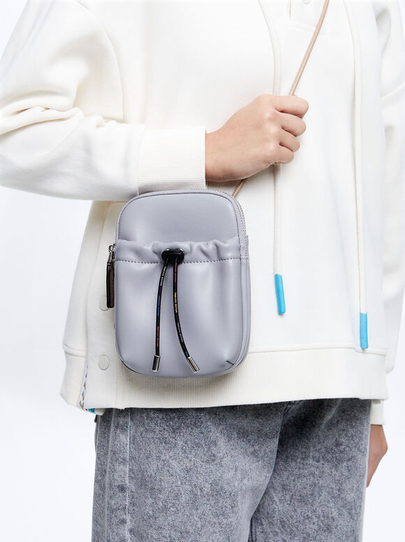 Bolsa para celular com fecho ajustável - Azul