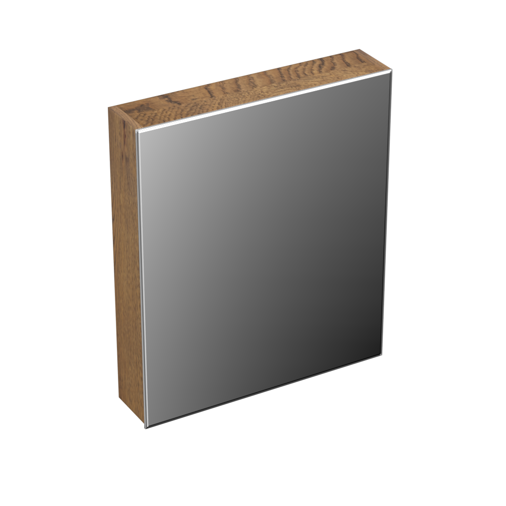 Forzalaqua Uni spiegelkast 60x70cm links castle brown