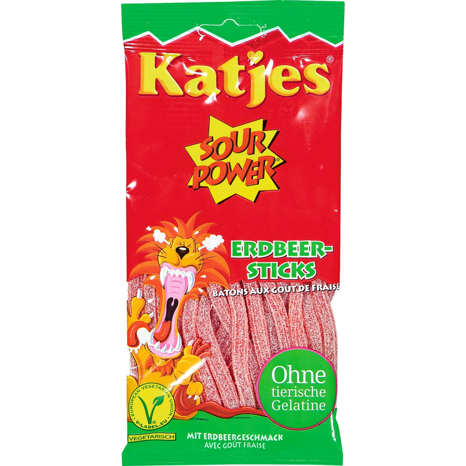 Katjes saure Sticks Erdbeer 100g