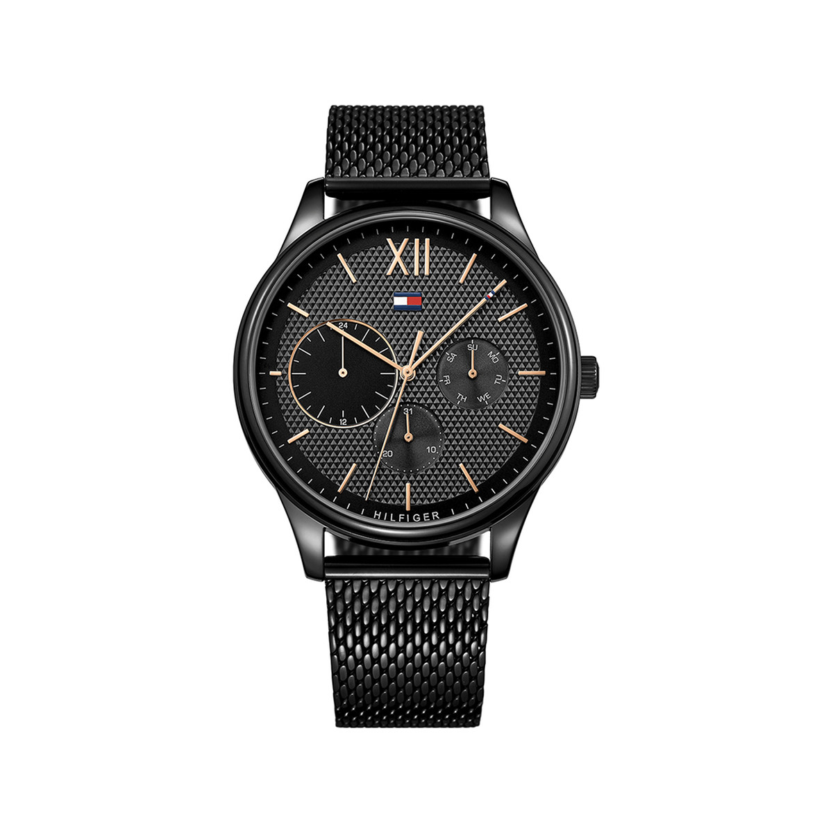 Mouvement Tommy Hilfiger homme acier noir