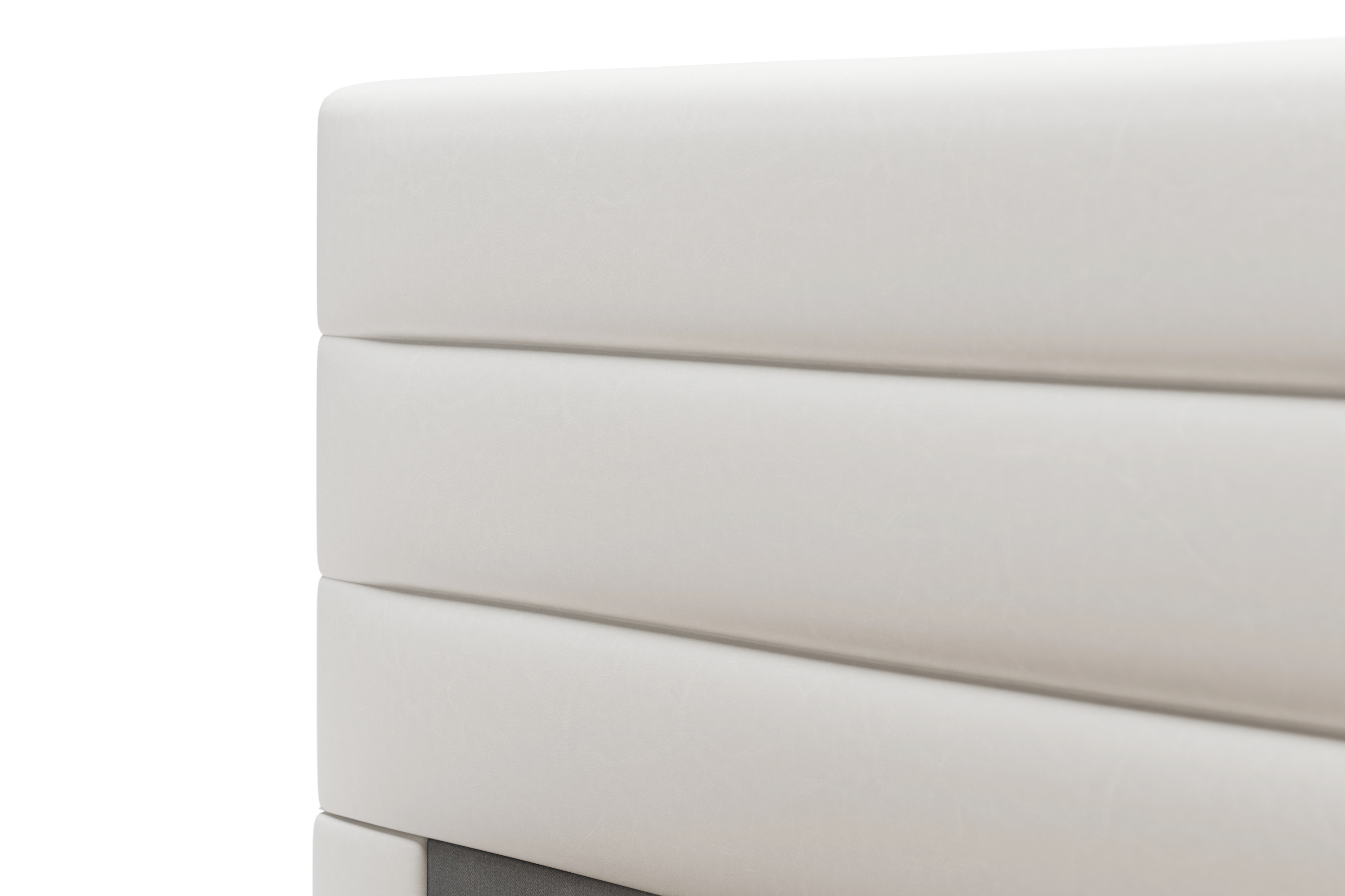 Lederbett LED STARDUST 180 x 200 cm weiss