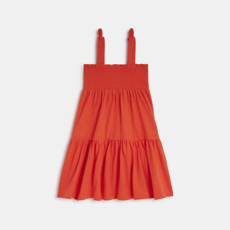 Robe bébé fille rouge avec broderies Catimini Orange