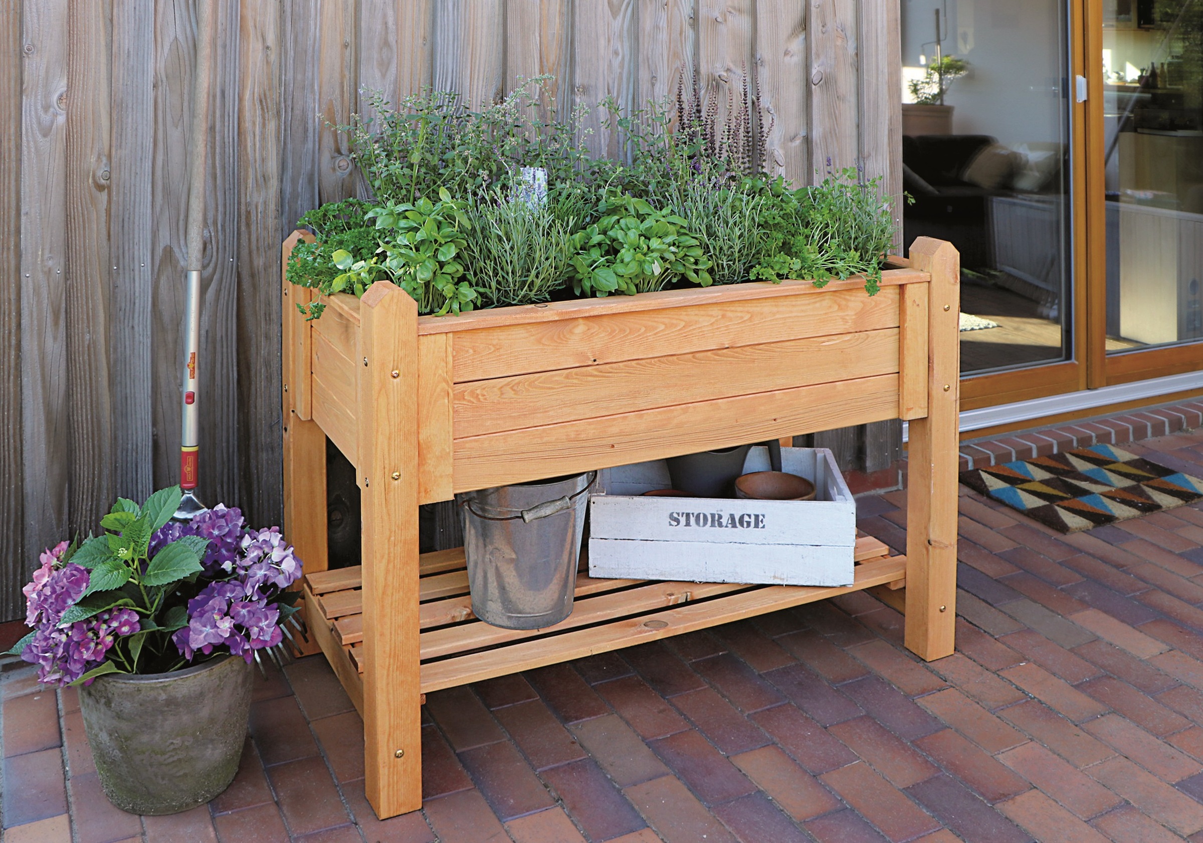 promadino Blumenkasten Kräuterbeet gross, BxTxH: 114x60x84,5 cm