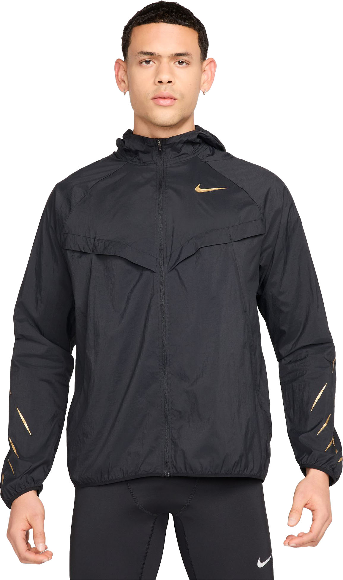 Jakob Ingebrigtsen Repel Running Jacket Herre 010/Black/Black/Metallic Gold