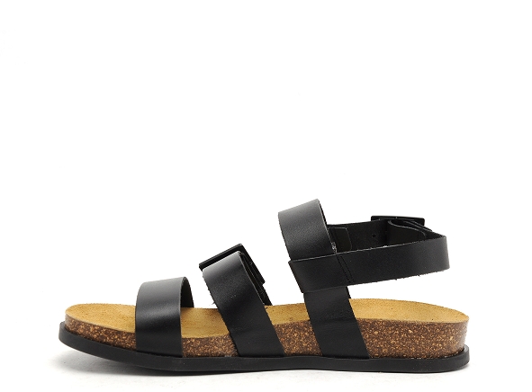 Kickers nu pieds plats femme kick alana noir