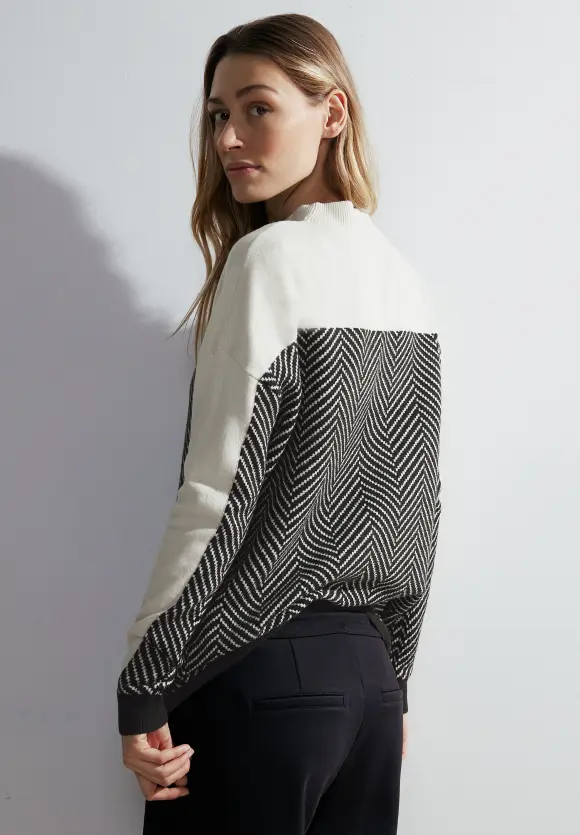 Pullover mit Muster - Black