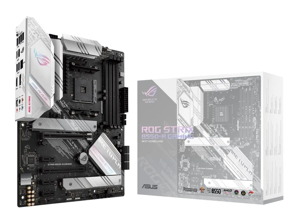 ASUS ROG STRIX B550-A GAMING - Bundkort - ATX - Socket AM4 - AMD B550 Chipset - USB-C Gen2, USB 3.2 Gen 1, USB 3.2 Gen 2 - 2.5 Gigabit LAN - onboard grafik (CPU påkrævet) - HD Audio (8-kanaler)