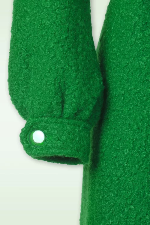 King Louie Rachel Memphis bouclé jas in very groen