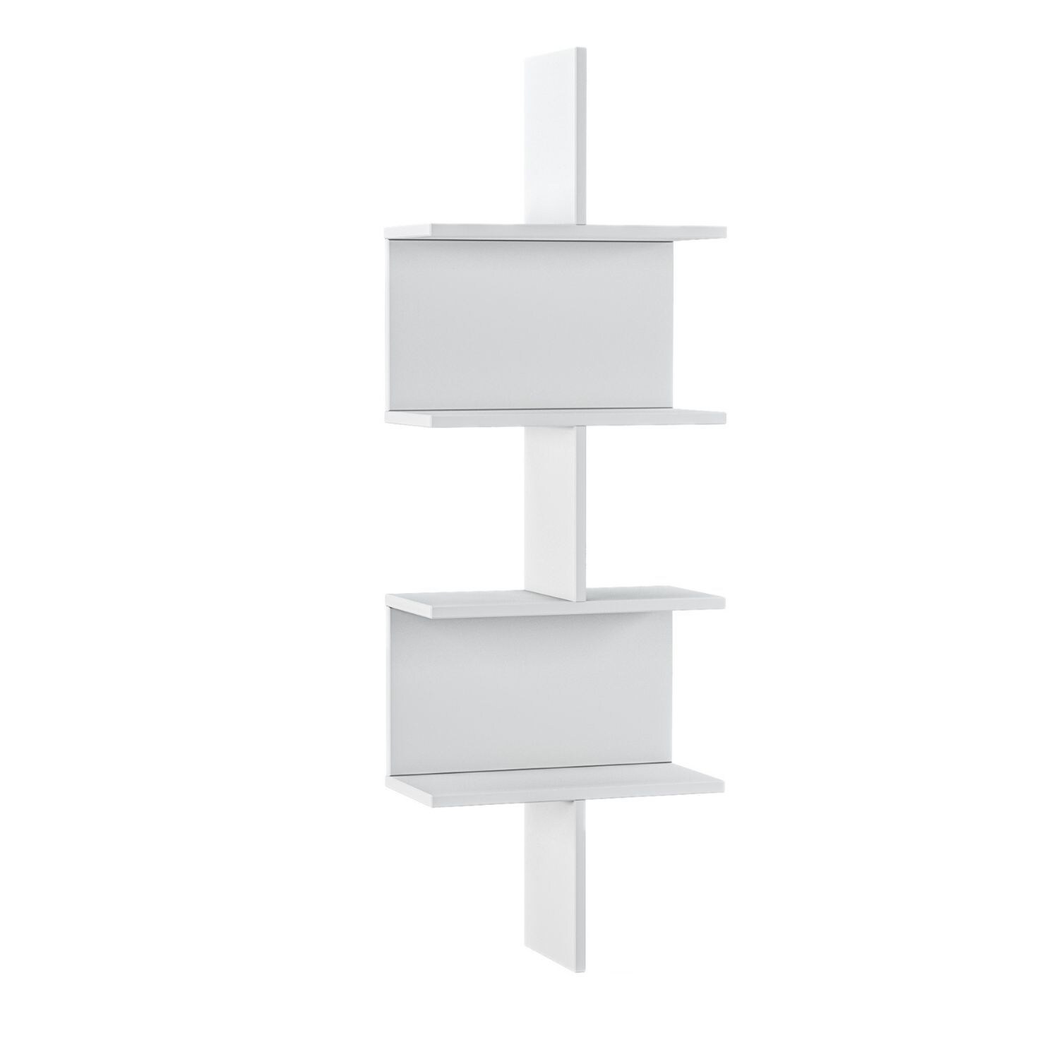 Mein-Regal Wandregal OTTO 45x22x132cm MDF Holz bis zu 6 Fächer weiß