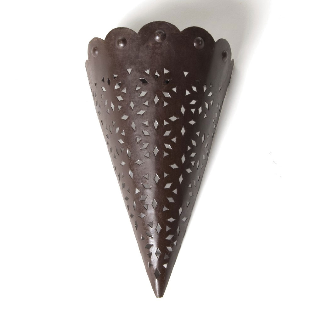 Wandleuchte 'Cornet', antik-braun, L 11 cm, B 22 cm, H 35,5 cm von fischer's lagerhaus