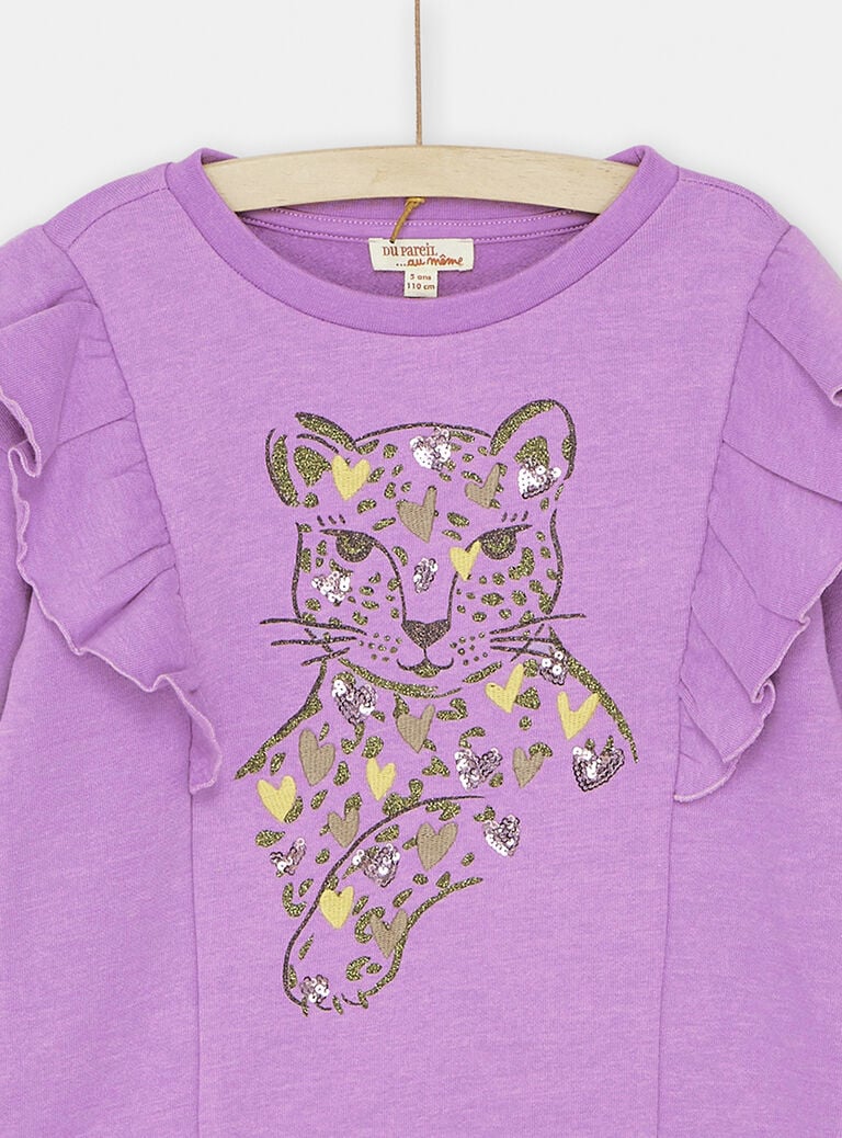 Sweat parme foncé fille