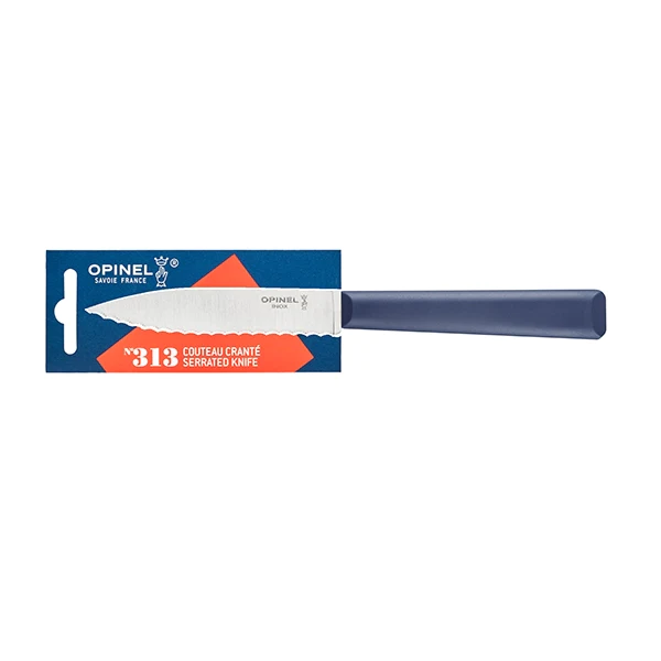 Couteau Cranté N°313 Essentiels Bleu 10 cm inox Opinel