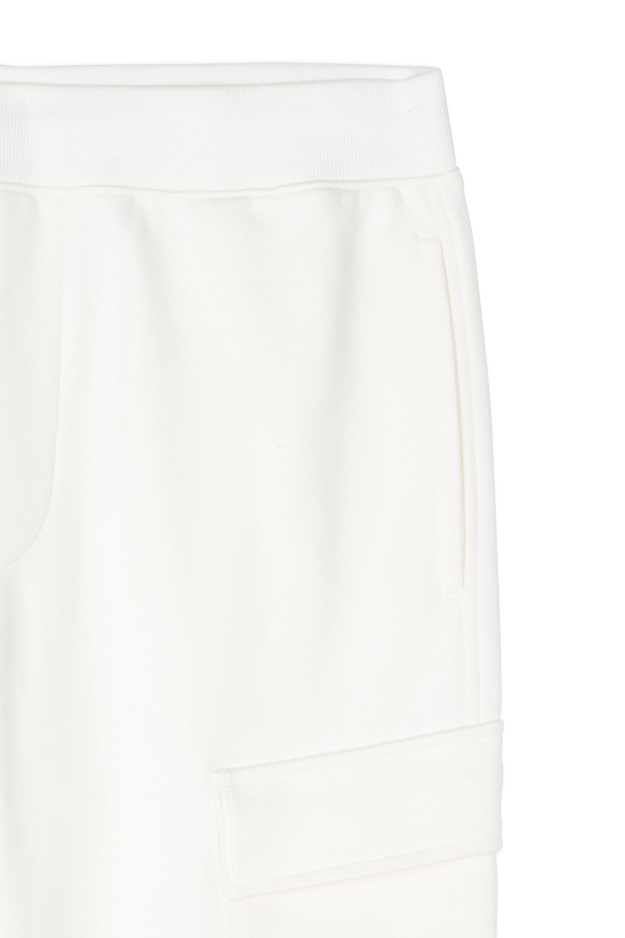 C.P. COMPANY Jogging DIAGONAL RAISED FLEECE CARGO TRACK PANTS Blanc