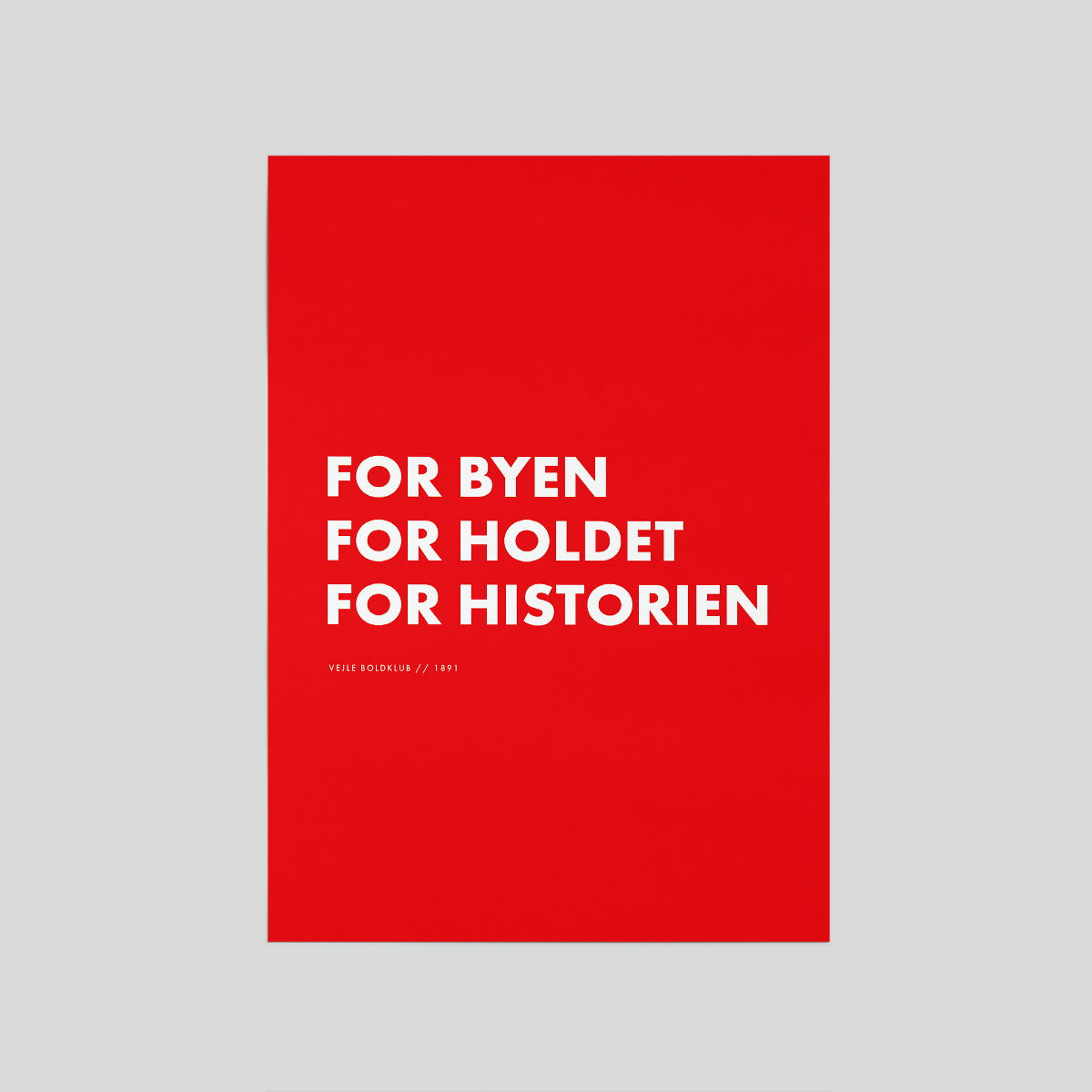 Vejle Boldklub Plakat Citat 50x70 cm