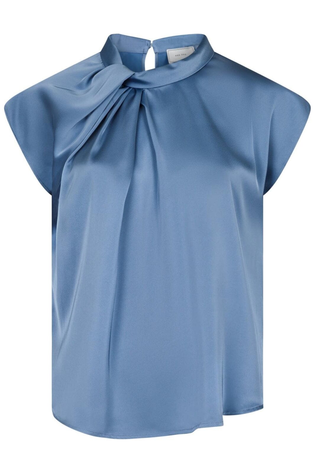 Neo Noir Fleur Drapy Satin Blouse dusty blue