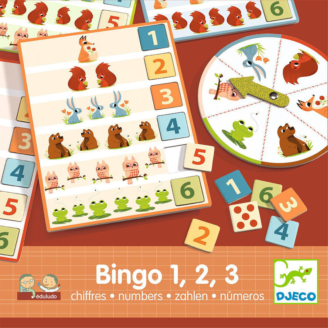 Djeco verzamel- en cijferspel eduludo - bingo 1, 2, 3