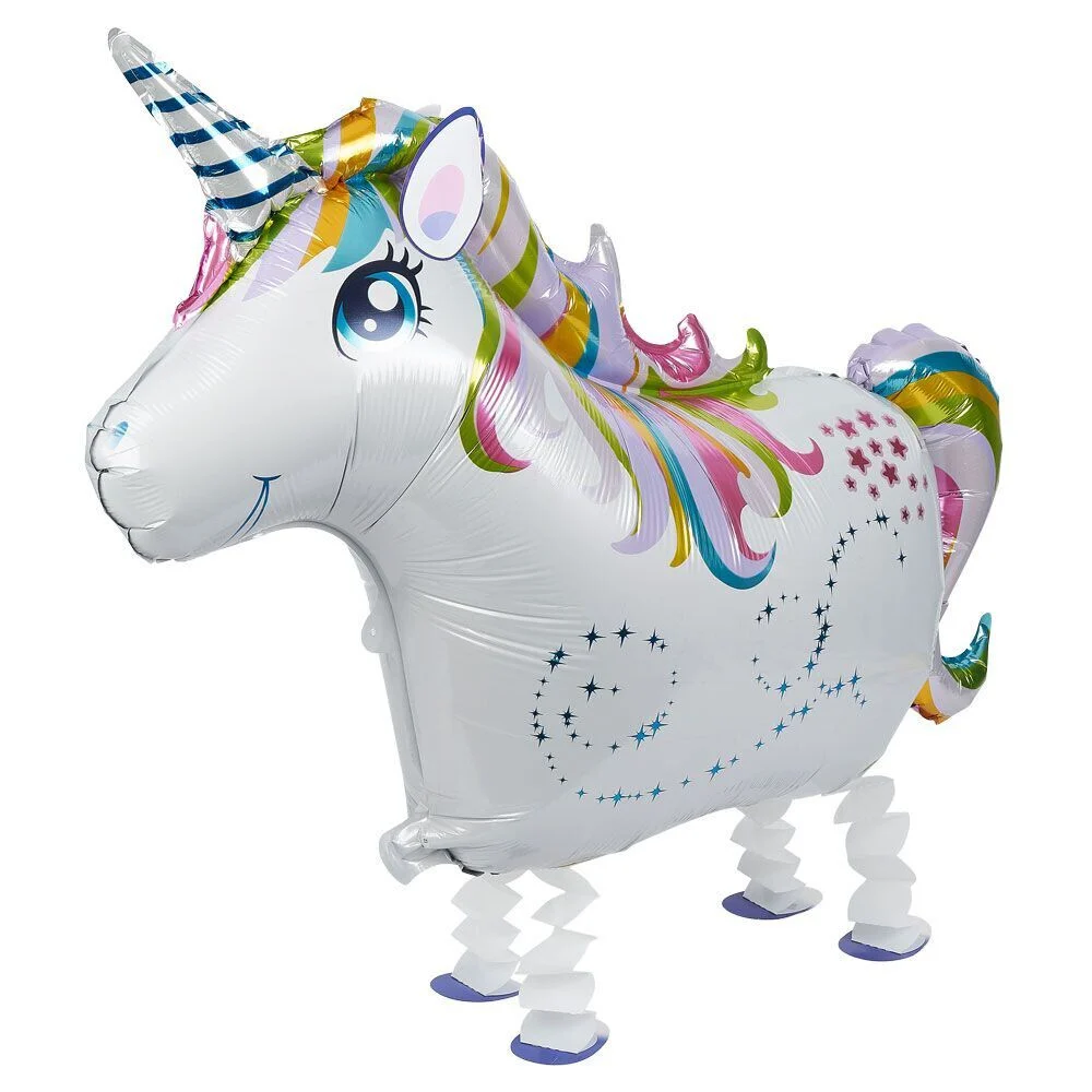 Ballon alu licorne avec pieds L75xH57cm