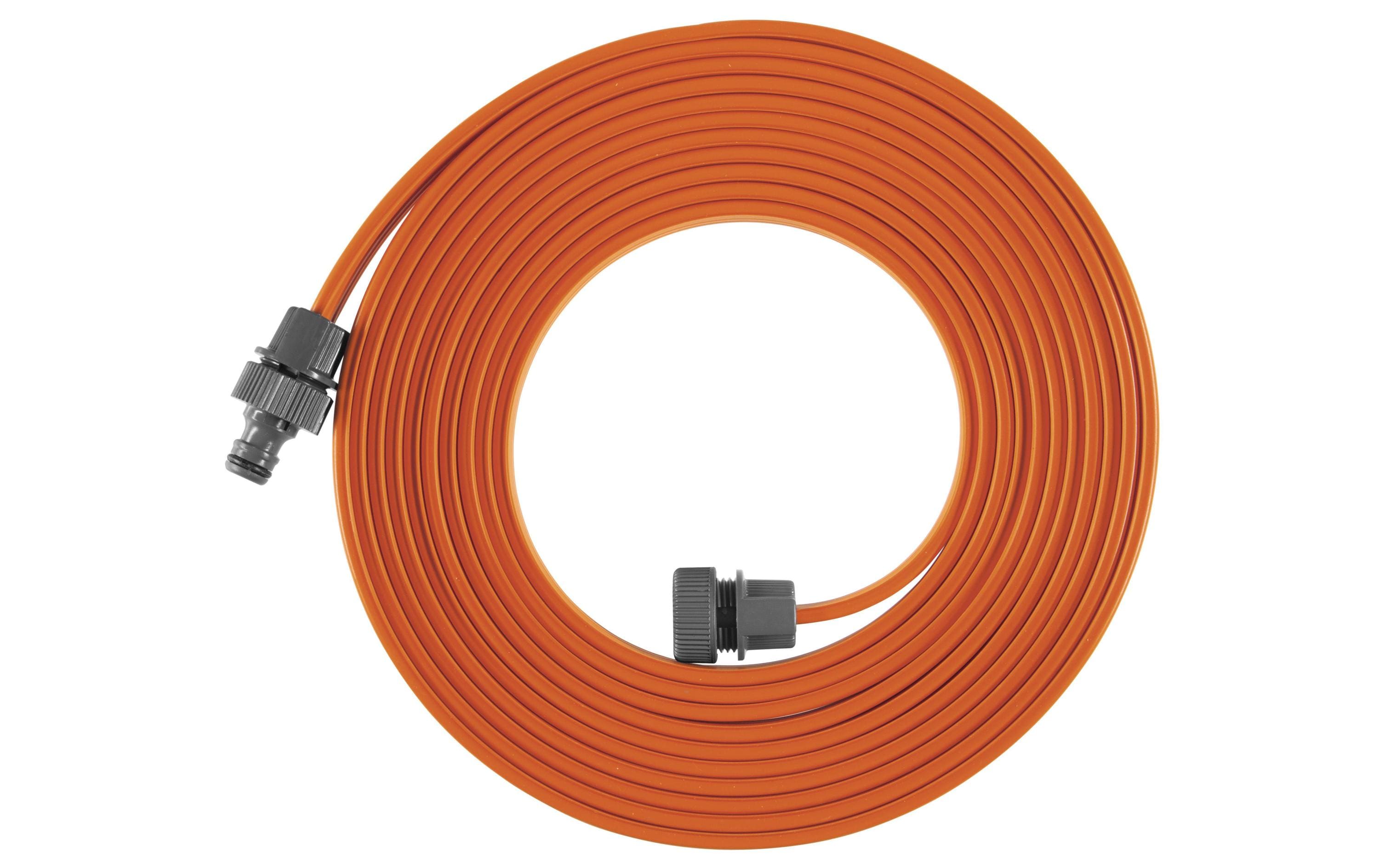 Schlauchregner 7,5 m mit Armaturen, orangeRegner
