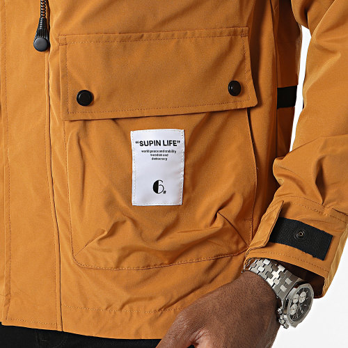 Veste Zippée Capuche Camel