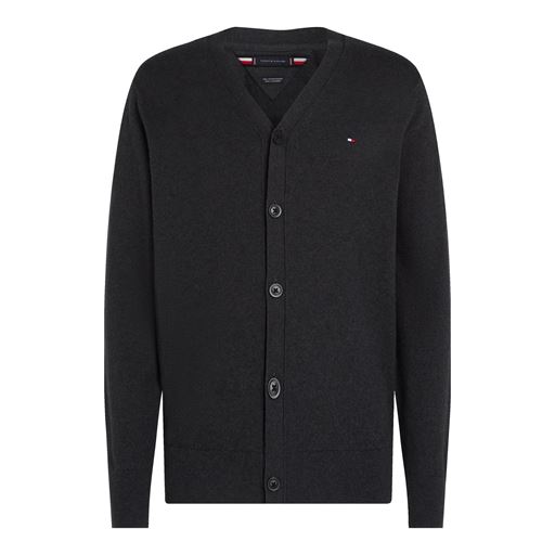 Tommy Hilfiger Pima Cashmere Cardigan, Dark Grey Heather, XL