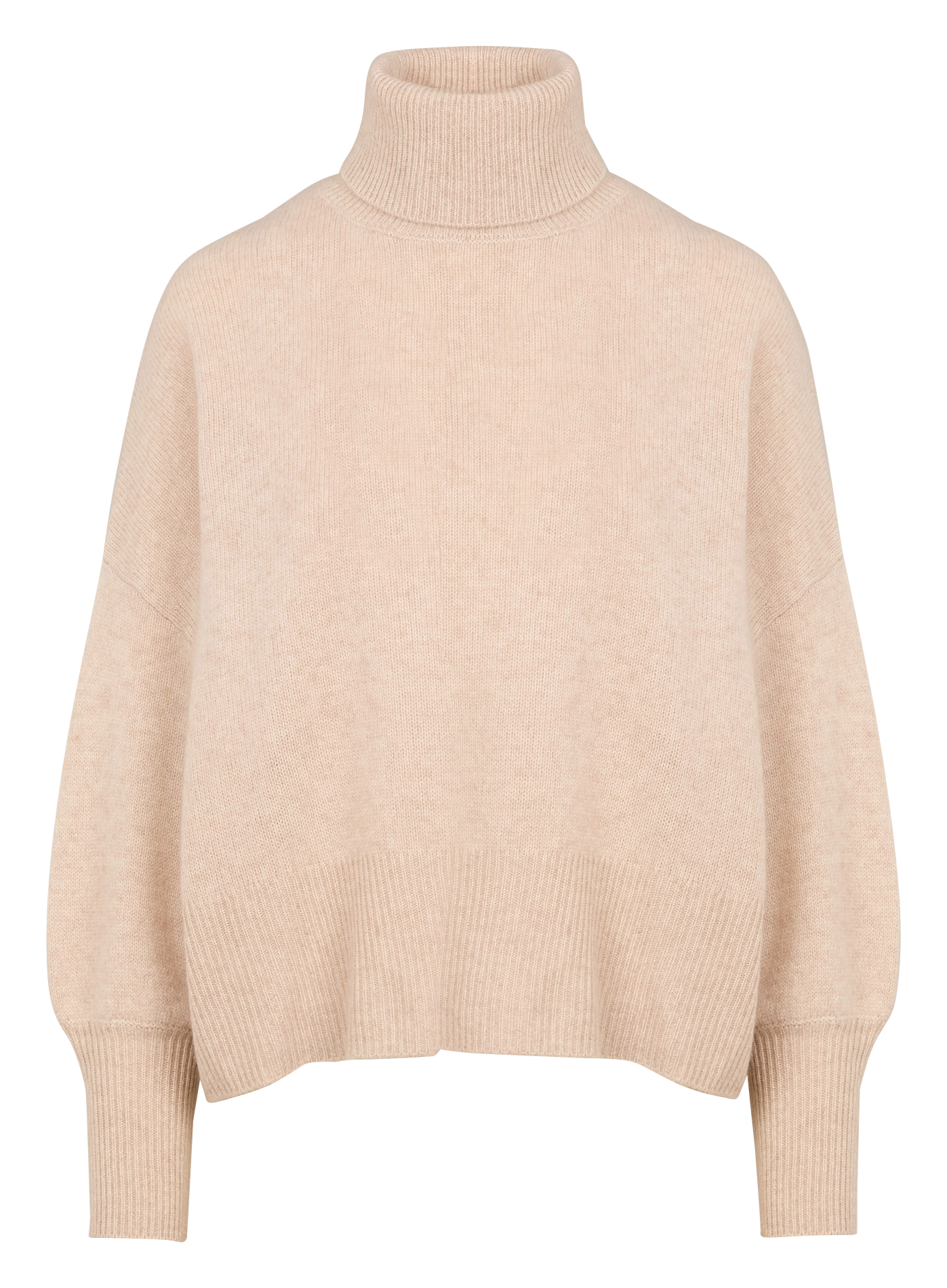 MONPRANO - Pull col roulé en cachemire | Beige