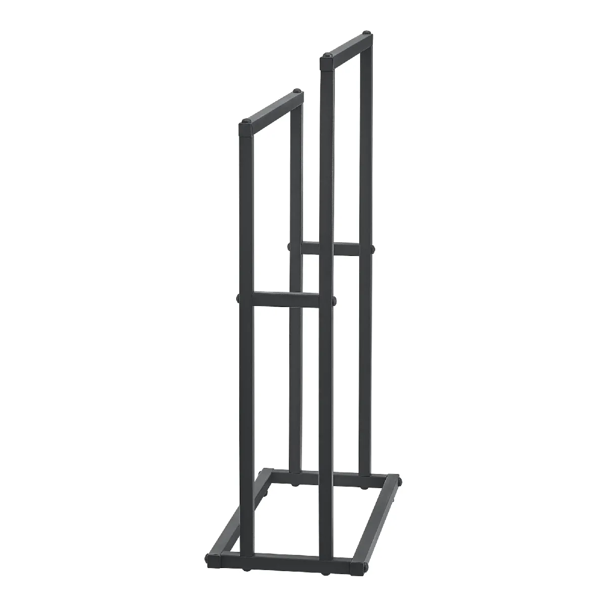 Helloshop26 Porte-serviettes 2 barres acier noir