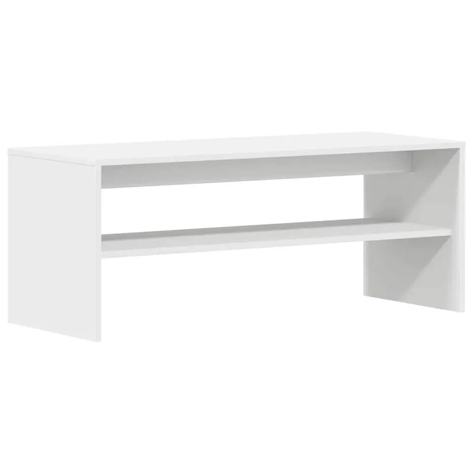 vidaXL - TV-meubel met 1 legplank - Wit - Bewerkt hout - 100x40x40 cm